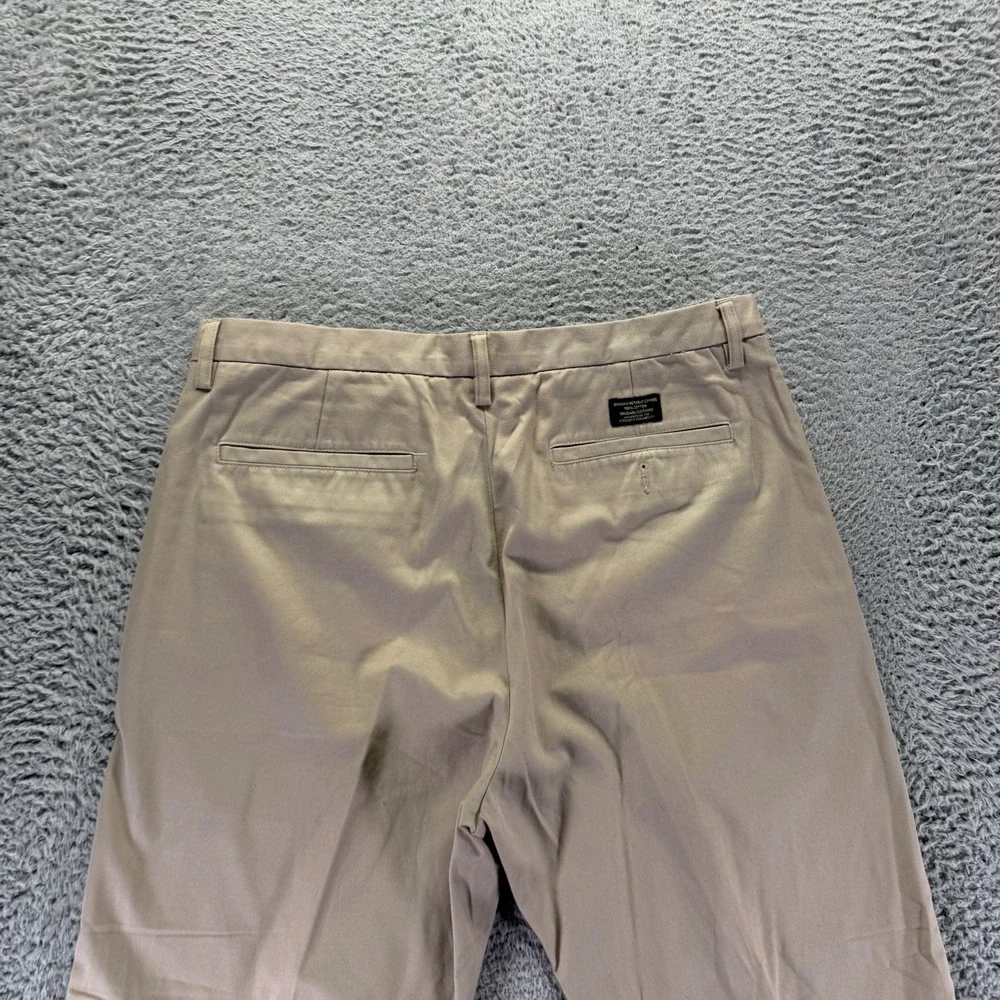 Banana Republic Gavin Pant Men 36x30 Beige Cotton Chino Straight Business Preppy